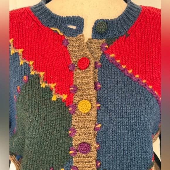 Susan Bristol Multicolor Patchwork Cardigan - Picture 5 of 6